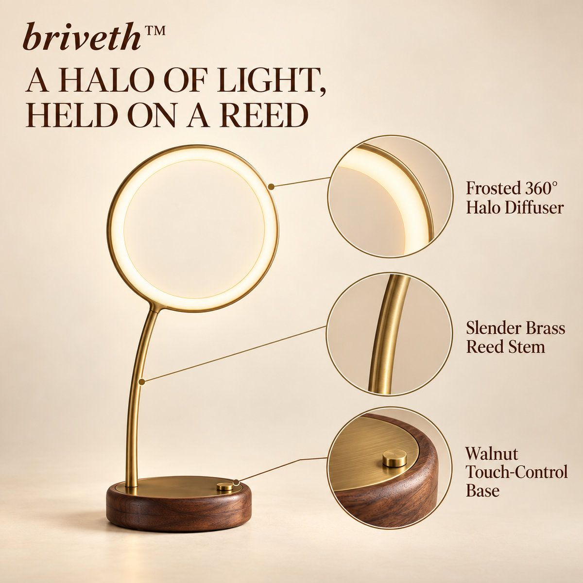 𝒃𝒓𝒊𝒗𝒆𝒕𝒉™ Halo Reed Table Lamp