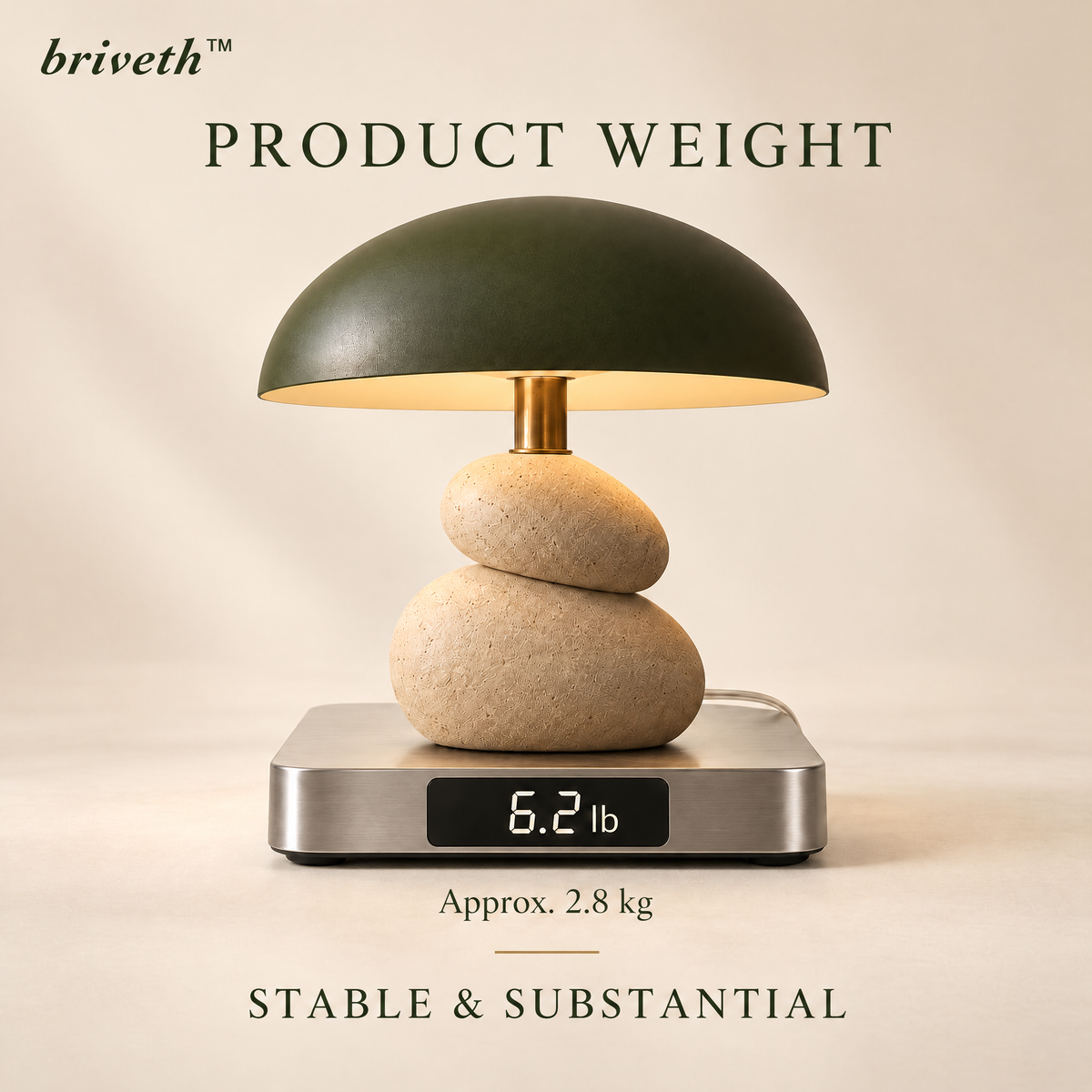 𝒃𝒓𝒊𝒗𝒆𝒕𝒉™ Pebble Dome Table Lamp