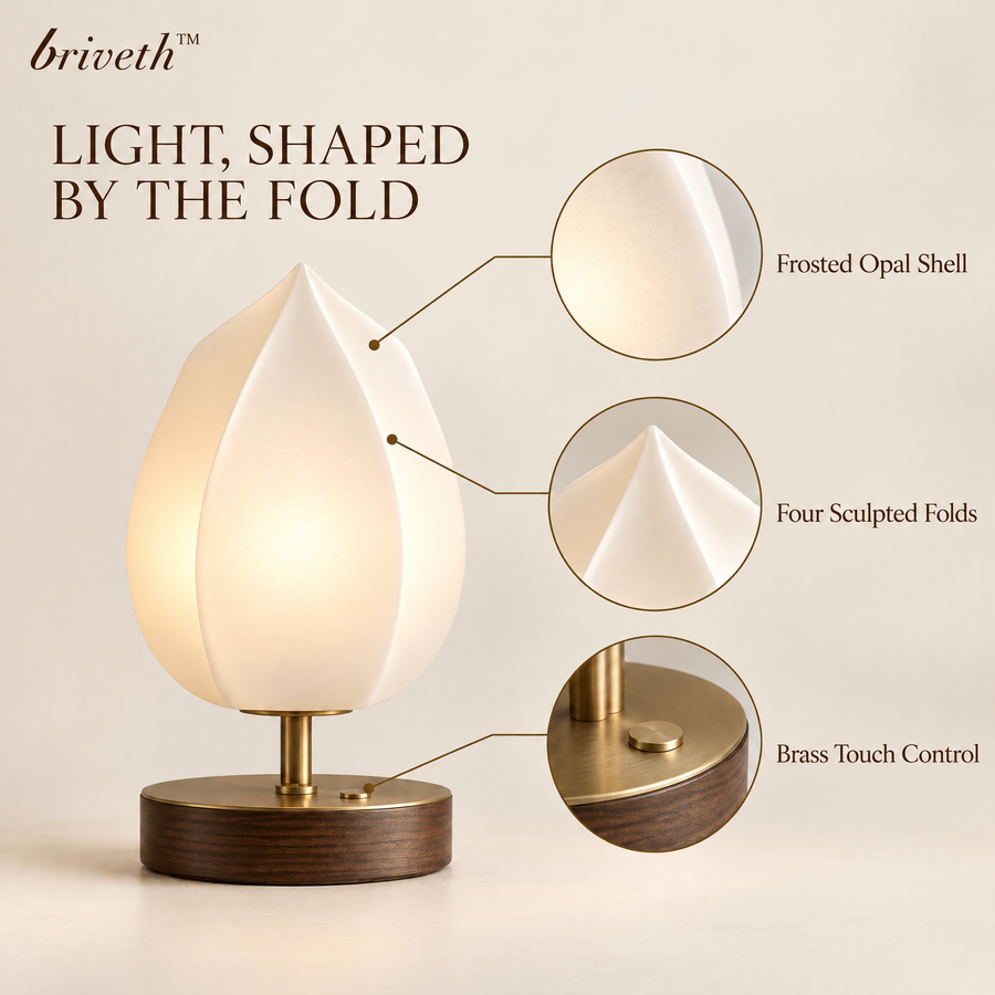 𝒃𝒓𝒊𝒗𝒆𝒕𝒉™ Lotus Fold Table Lamp