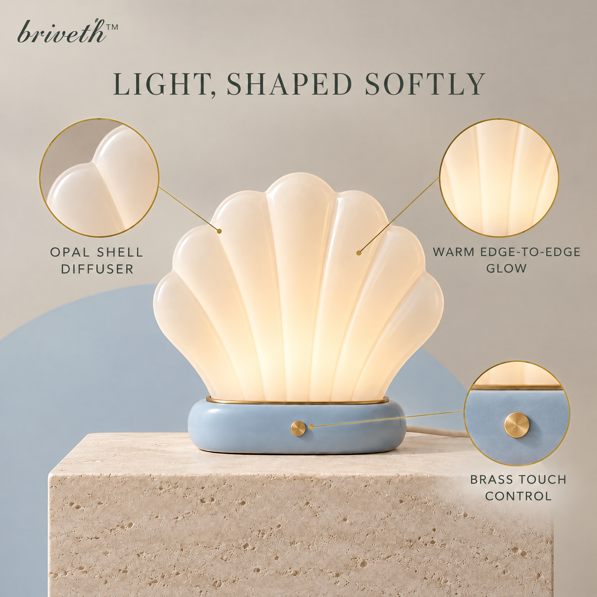 𝒃𝒓𝒊𝒗𝒆𝒕𝒉™ Soft Scallop Table Lamp