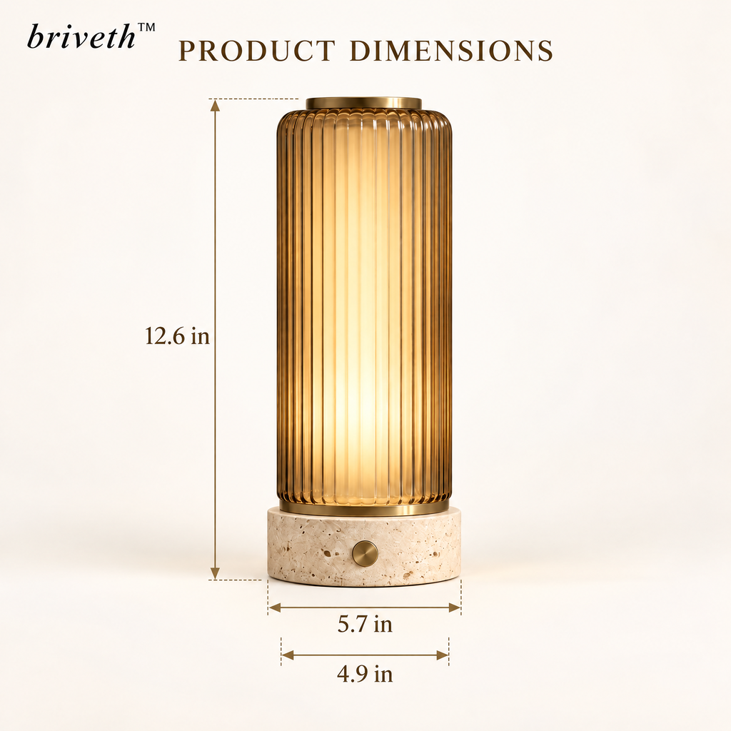 𝒃𝒓𝒊𝒗𝒆𝒕𝒉™ Ribbed Column Bedside Lamp