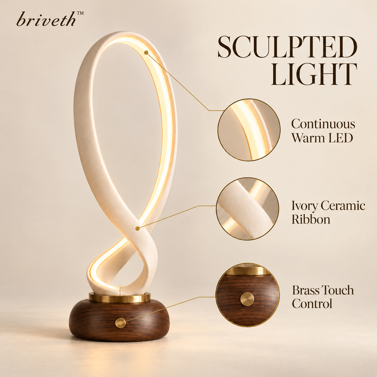 𝒃𝒓𝒊𝒗𝒆𝒕𝒉™ Ribbon Loop Table Lamp