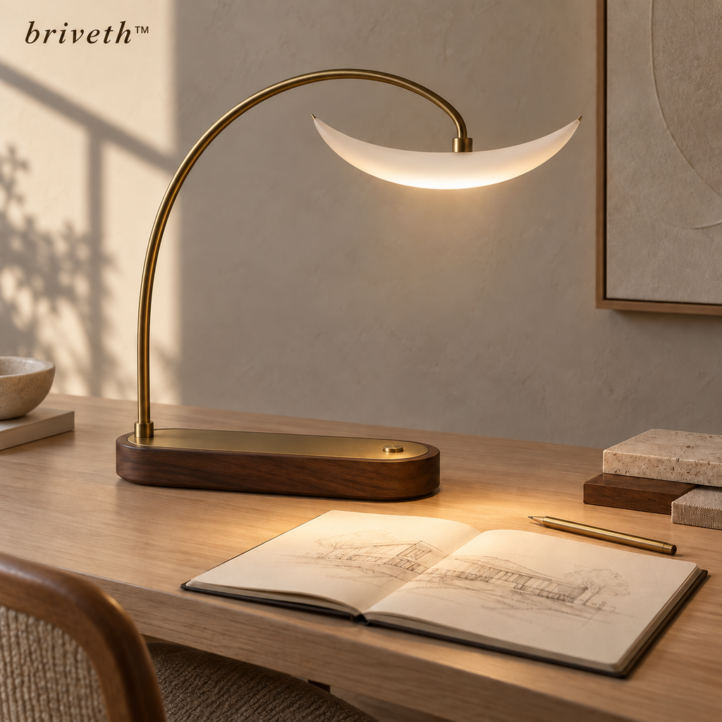 𝒃𝒓𝒊𝒗𝒆𝒕𝒉™ Crescent Arc Desk Lamp