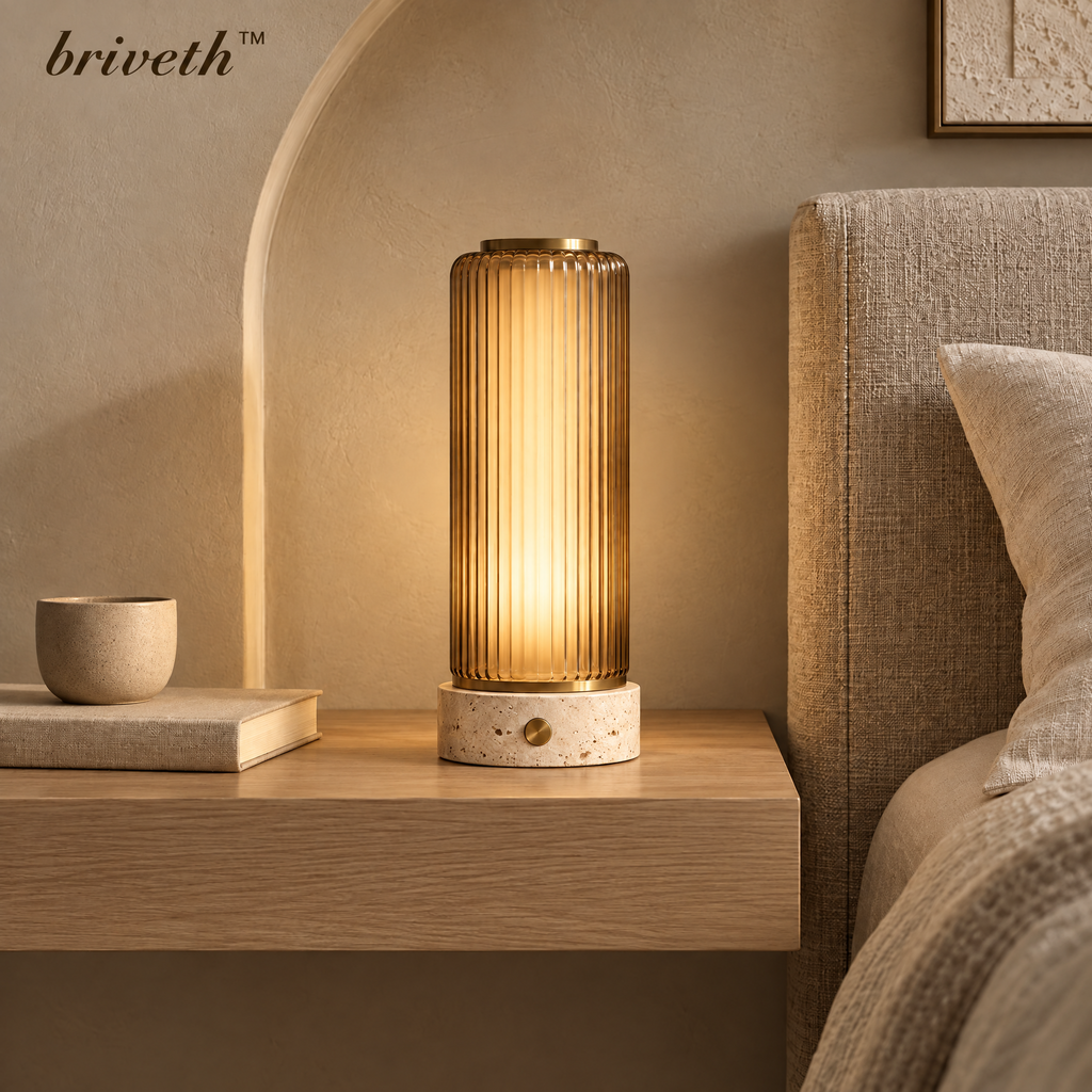𝒃𝒓𝒊𝒗𝒆𝒕𝒉™ Ribbed Column Bedside Lamp