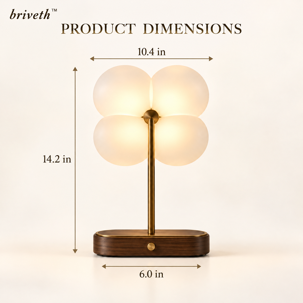 𝒃𝒓𝒊𝒗𝒆𝒕𝒉™ Halo Reed Clover Shade Table Lamp