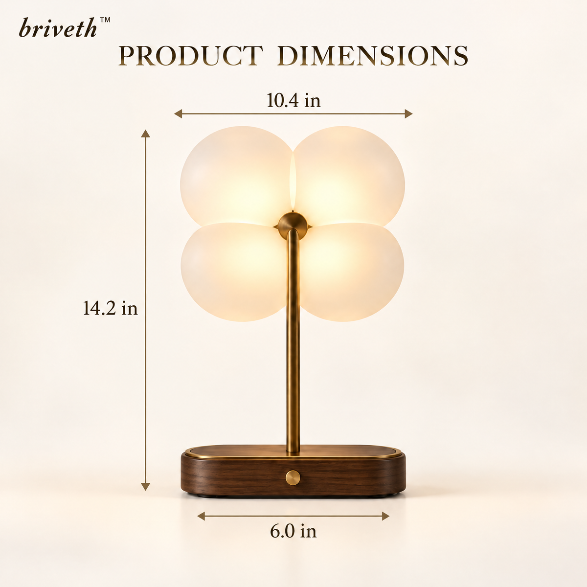 𝒃𝒓𝒊𝒗𝒆𝒕𝒉™ Halo Reed Clover Shade Table Lamp