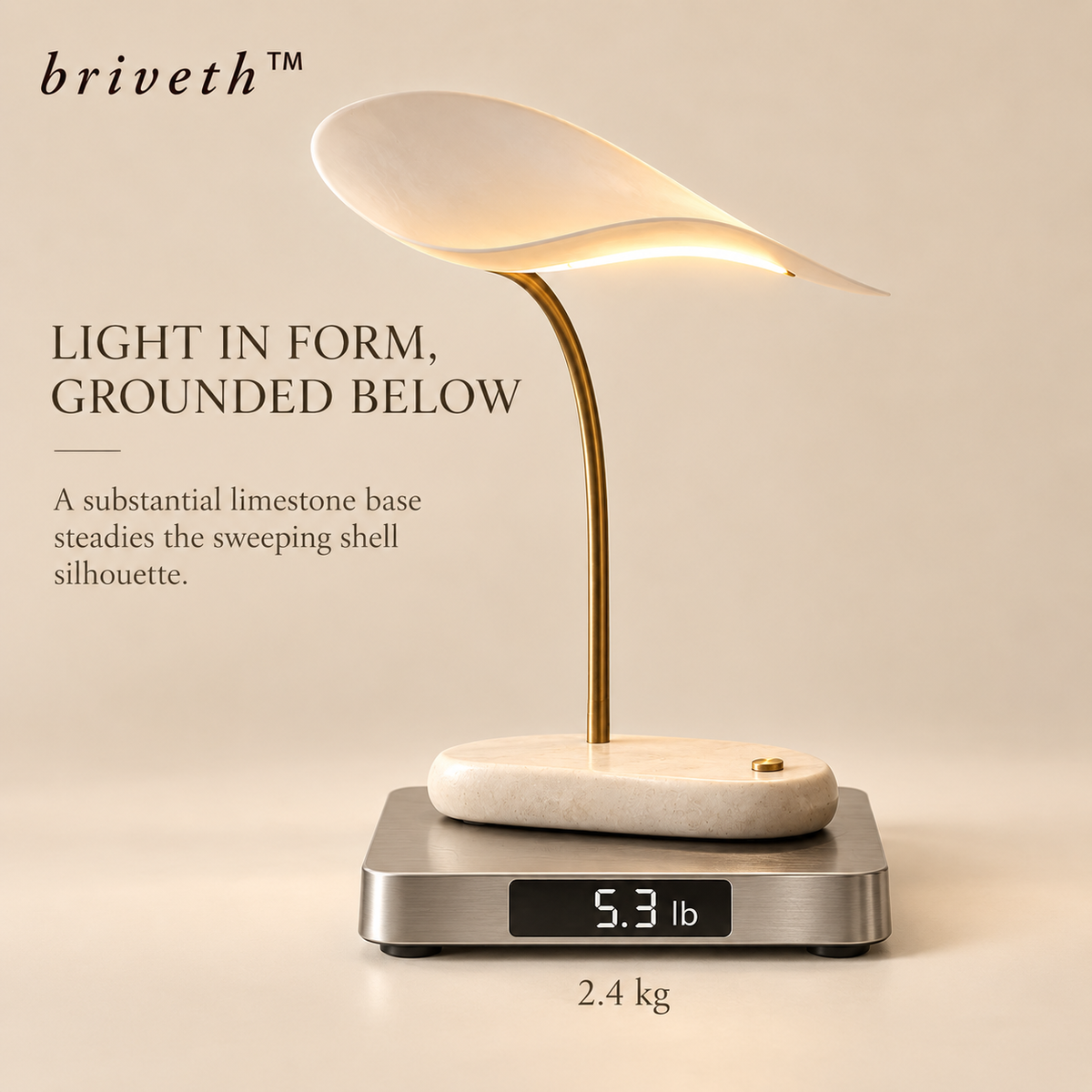 𝒃𝒓𝒊𝒗𝒆𝒕𝒉™ Drift Shell Table Lamp