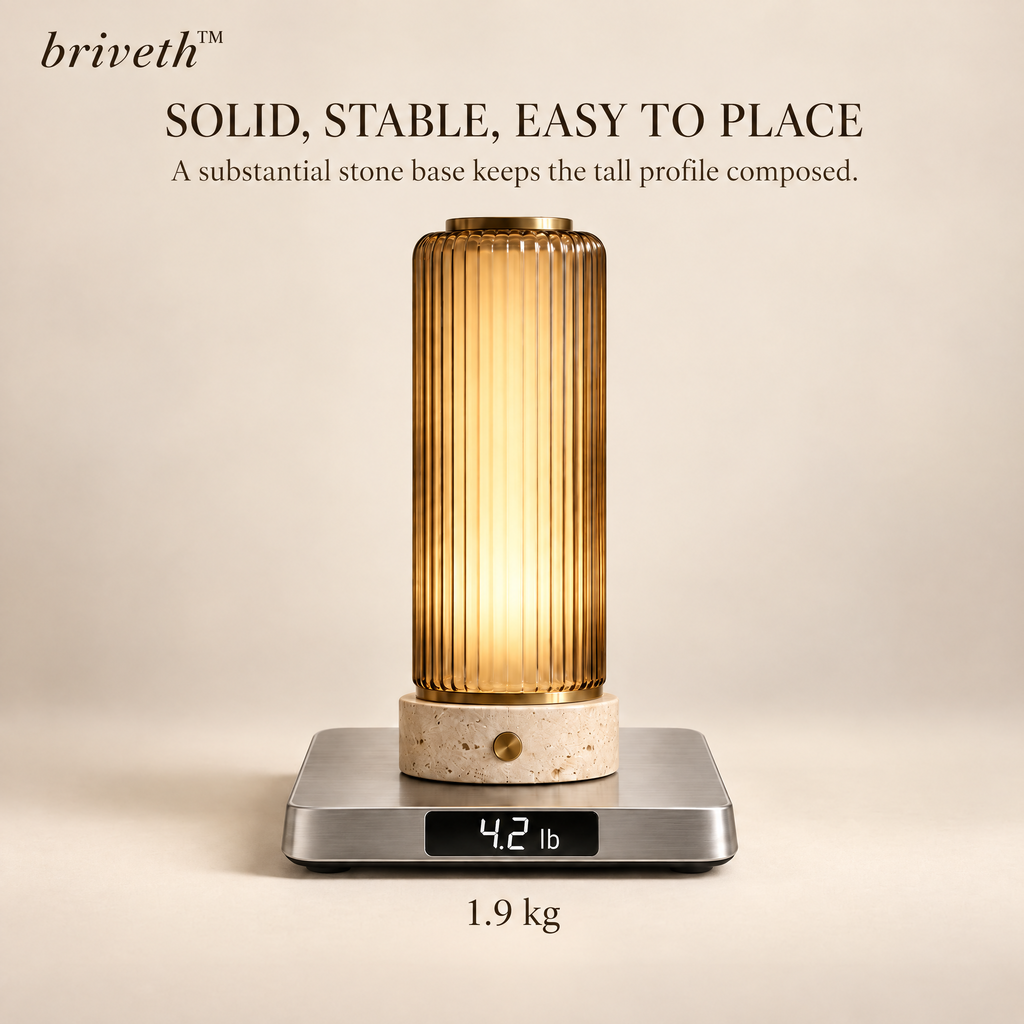 𝒃𝒓𝒊𝒗𝒆𝒕𝒉™ Ribbed Column Bedside Lamp