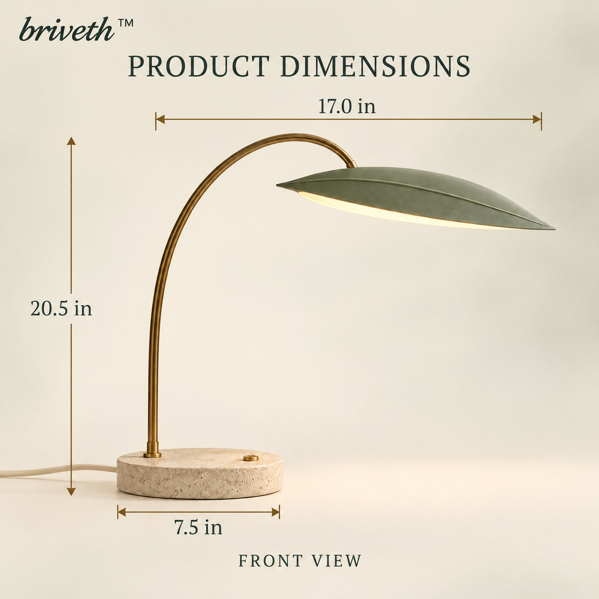 𝒃𝒓𝒊𝒗𝒆𝒕𝒉™ Leaf Arc Reading Lamp